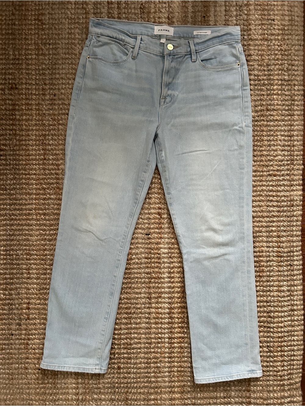 Frame Denim Light Surfer Blue ‘Le High Straight’ Leg Jeans size 28